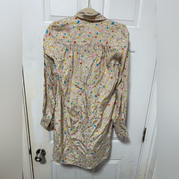 Marc Jacobs Multicolored Dot Pattern 100% silk shirt dress size 2 - Picture 5 of 6